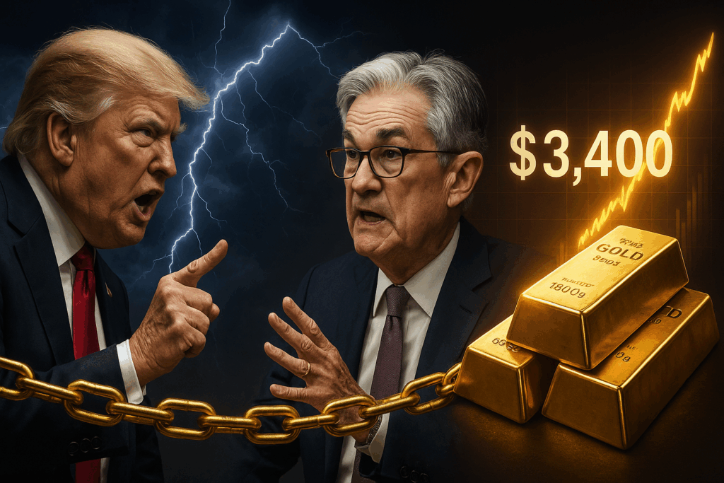 Gold Surges as Trump-Powell Feud Fuels Fed Fears